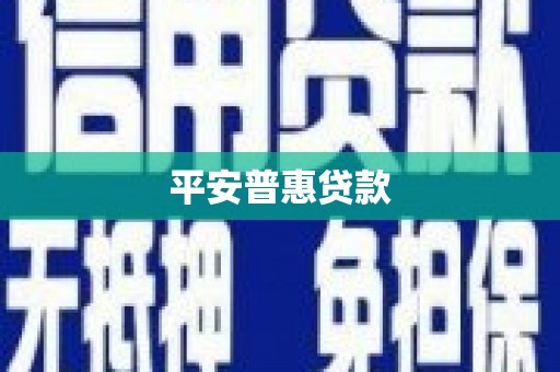 林西平安普惠贷款