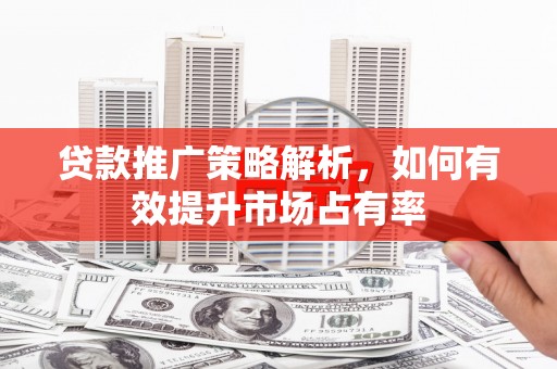 林西贷款推广策略解析，如何有效提升市场占有率