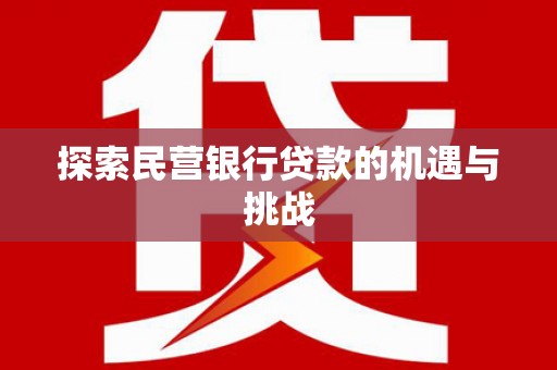 林西探索民营银行贷款的机遇与挑战