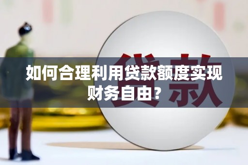 林西如何合理利用贷款额度实现财务自由？