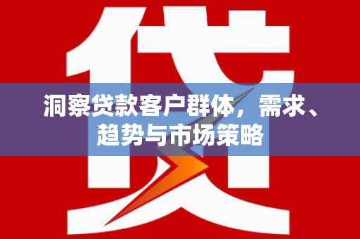林西洞察贷款客户群体，需求、趋势与市场策略