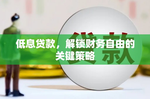 林西低息贷款，解锁财务自由的关键策略