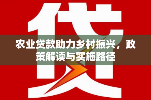 林西农业贷款助力乡村振兴，政策解读与实施路径