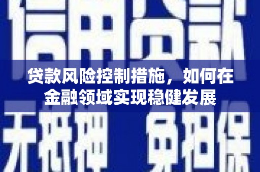 林西贷款风险控制措施，如何在金融领域实现稳健发展