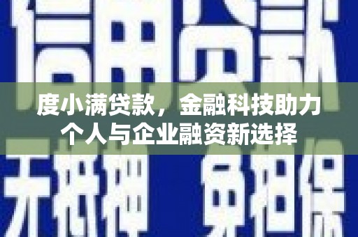 林西度小满贷款，金融科技助力个人与企业融资新选择