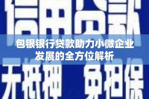 林西包银银行贷款助力小微企业发展的全方位解析