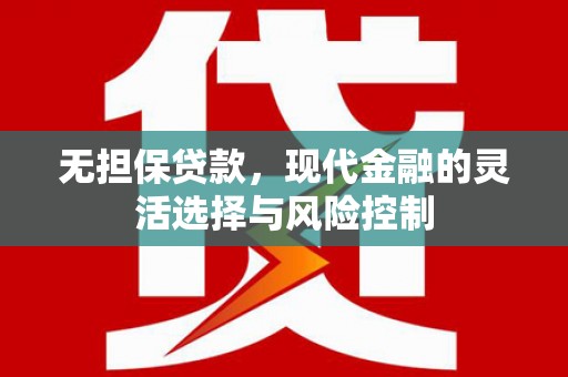 林西无担保贷款，现代金融的灵活选择与风险控制