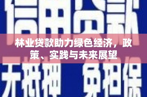 林西林业贷款助力绿色经济，政策、实践与未来展望