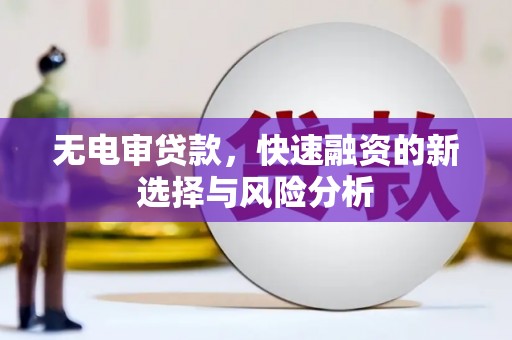 林西无电审贷款，快速融资的新选择与风险分析