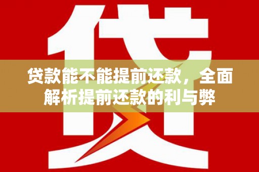 林西贷款能不能提前还款，全面解析提前还款的利与弊