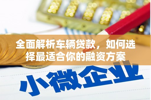 林西全面解析车辆贷款，如何选择最适合你的融资方案