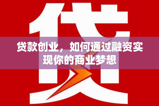 林西贷款创业，如何通过融资实现你的商业梦想